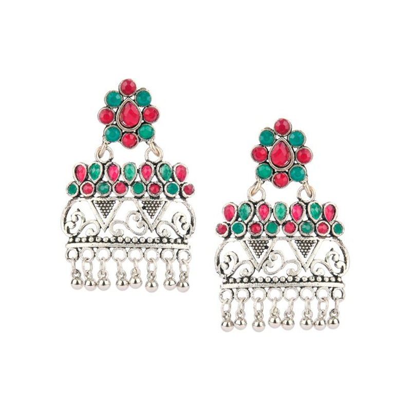 Multicoloured Contemporary Drop Earrings